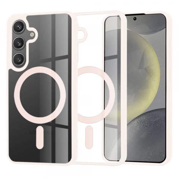 Husa MagSafe pentru Samsung Galaxy S24 S921, Techsuit, Pro, Roz