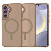 Husa MagSafe pentru Samsung Galaxy S24+ S926, Techsuit, HaloFrost, Maro