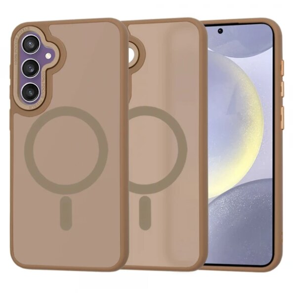 Husa MagSafe pentru Samsung Galaxy S24+ S926, Techsuit, HaloFrost, Maro