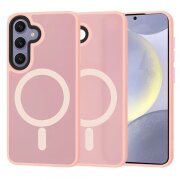 Husa MagSafe pentru Samsung Galaxy S24+ S926, Techsuit, HaloFrost, Roz