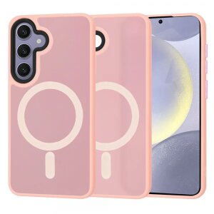 Husa MagSafe pentru Samsung Galaxy S24+ S926, Techsuit, HaloFrost, Roz