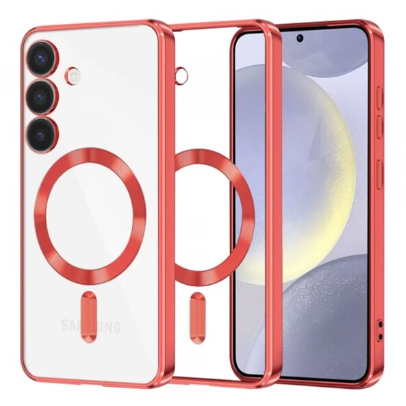 Husa MagSafe pentru Samsung Galaxy S24+ S926, Techsuit, Luxury Crystal, Rosie