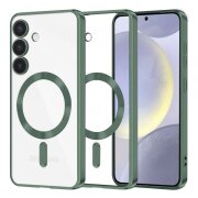 Husa MagSafe pentru Samsung Galaxy S24+ S926, Techsuit, Luxury Crystal, Verde Deschis