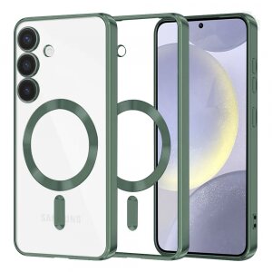 Husa MagSafe pentru Samsung Galaxy S24+ S926, Techsuit, Luxury Crystal, Verde Deschis