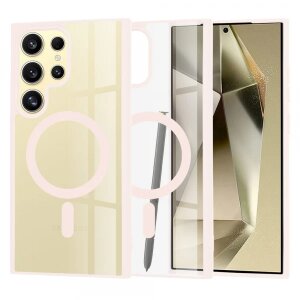 Husa MagSafe pentru Samsung Galaxy S24 Ultra S928, Techsuit, Pro, Roz