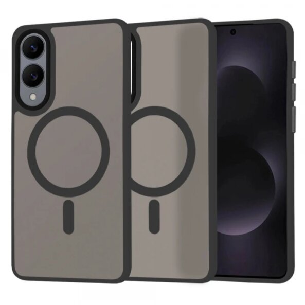 Husa MagSafe pentru Samsung Galaxy S25 Edge S937, Techsuit, HaloFrost, Neagra