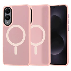 Husa MagSafe pentru Samsung Galaxy S25 Edge S937, Techsuit, HaloFrost, Roz