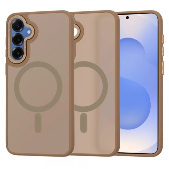 Husa MagSafe pentru Samsung Galaxy S25 S931, Techsuit, HaloFrost, Maro