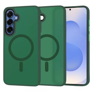 Husa MagSafe pentru Samsung Galaxy S25 S931, Techsuit, HaloFrost, Verde