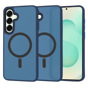 Husa MagSafe pentru Samsung Galaxy S25+ S936, Techsuit, HaloFrost, Bleumarin