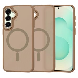 Husa MagSafe pentru Samsung Galaxy S25+ S936, Techsuit, HaloFrost, Maro