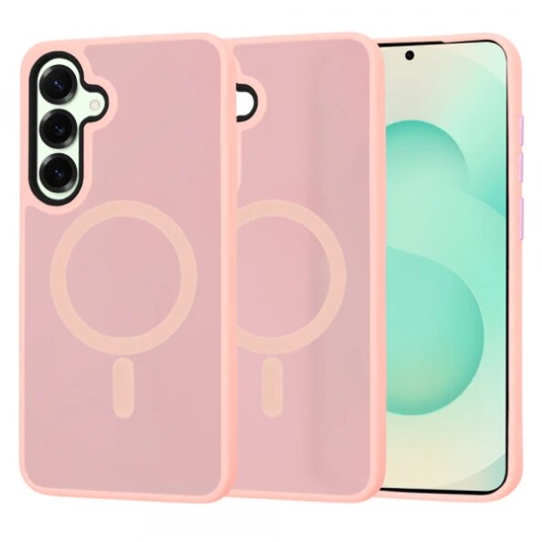 Husa MagSafe pentru Samsung Galaxy S25+ S936, Techsuit, HaloFrost, Roz