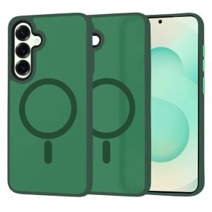 Husa MagSafe pentru Samsung Galaxy S25+ S936, Techsuit, HaloFrost, Verde