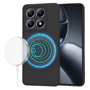 Husa MagSafe pentru Xiaomi 14T Pro, Techsuit, SoftFlex, Neagra