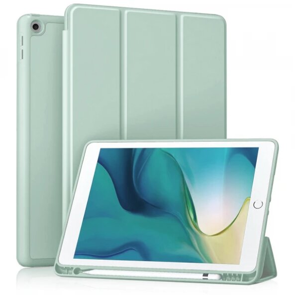 Husa pentru Apple iPad 10.2 (2021) / 10.2 (2020) / 10.2 (2019), Techsuit, Flex Trifold, Verde Deschis