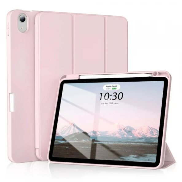 Husa pentru Apple iPad Air (2022) / Air (2020), Techsuit, Flex Trifold, Roz