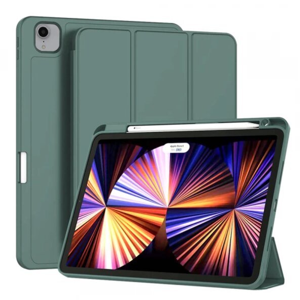 Husa pentru Apple iPad Pro 11 (2022) / Pro 11 (2021) / Pro 11 (2020) / Pro 11 (2018), Techsuit, Flex Trifold, Verde
