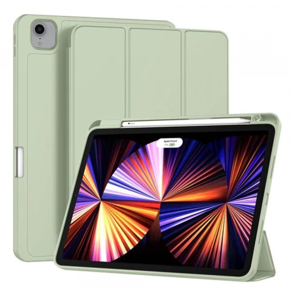 Husa pentru Apple iPad Pro 11 (2022) / Pro 11 (2021) / Pro 11 (2020) / Pro 11 (2018), Techsuit, Flex Trifold, Verde Deschis