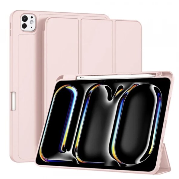 Husa pentru Apple iPad Pro 11 (2024), Techsuit, Flex Trifold, Roz