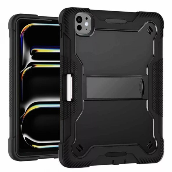 Husa pentru Apple iPad Pro 11 (2024), Techsuit, Rugged TabShell, Neagra