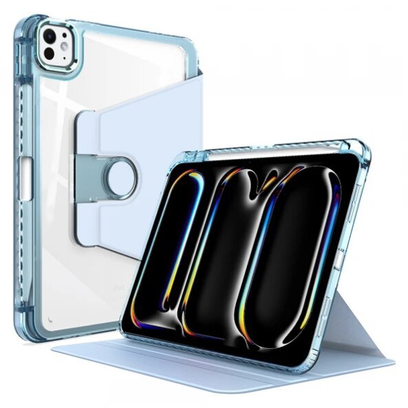 Husa pentru Apple iPad Pro 13 (2024), Techsuit, Crystal Vision, Bleu