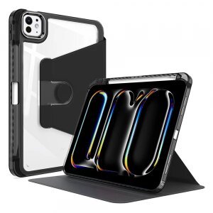 Husa pentru Apple iPad Pro 13 (2024), Techsuit, Crystal Vision, Neagra