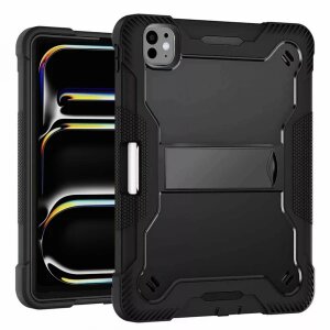 Husa pentru Apple iPad Pro 13 (2024), Techsuit, Rugged TabShell, Neagra