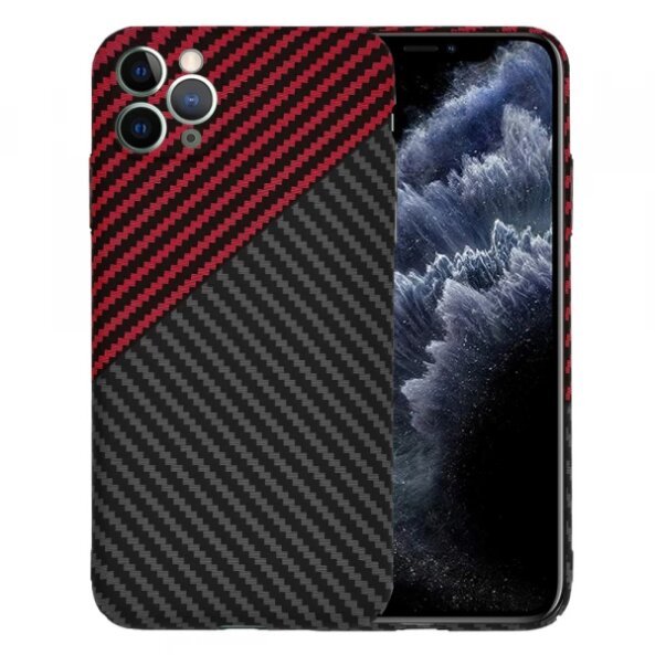 Husa pentru Apple iPhone 11 Pro Max, Techsuit, Carbonite FiberShell Vortex, Rosie
