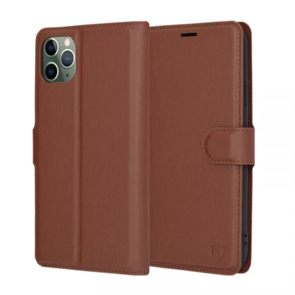 Husa pentru Apple iPhone 11 Pro Max, Techsuit, Leather Folio, Maro