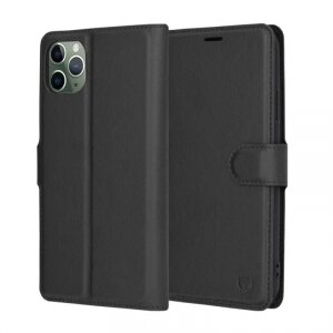 Husa pentru Apple iPhone 11 Pro Max, Techsuit, Leather Folio, Neagra