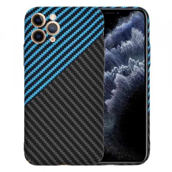 Husa pentru Apple iPhone 11 Pro, Techsuit, Carbonite FiberShell, Bleu