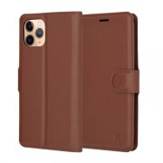 Husa pentru Apple iPhone 11 Pro, Techsuit, Leather Folio, Maro