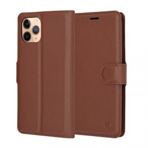 Husa pentru Apple iPhone 11 Pro, Techsuit, Leather Folio, Maro