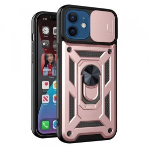 Husa pentru Apple iPhone 12 / 12 Pro, Techsuit, CamShield, Roz