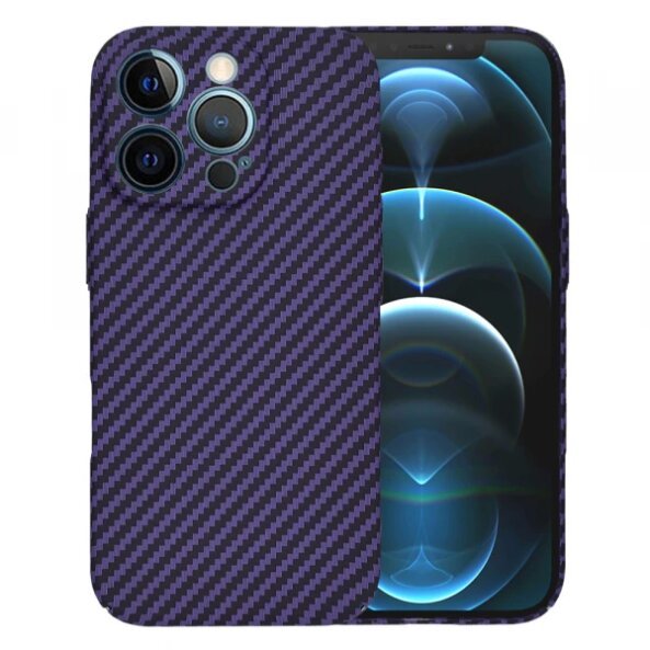 Husa pentru Apple iPhone 12 Pro Max, Techsuit, Carbonite FiberShell, Mov