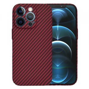 Husa pentru Apple iPhone 12 Pro Max, Techsuit, Carbonite FiberShell, Rosie