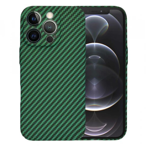 Husa pentru Apple iPhone 12 Pro, Techsuit, Carbonite FiberShell, Verde
