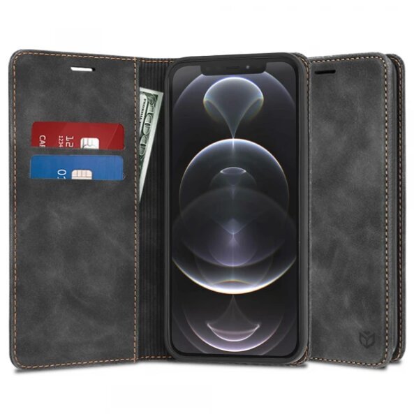 Husa pentru Apple iPhone 12 Pro, Techsuit, Confy, Neagra