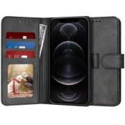 Husa pentru Apple iPhone 12 Pro, Techsuit, Diary Book, Neagra