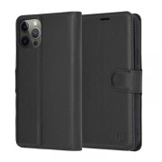 Husa pentru Apple iPhone 12 Pro, Techsuit, Leather Folio, Neagra