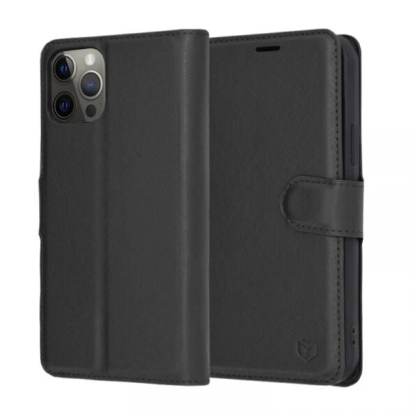 Husa pentru Apple iPhone 12 Pro, Techsuit, Leather Folio, Neagra