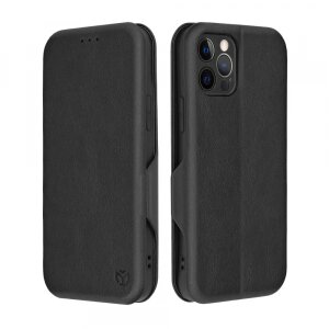Husa pentru Apple iPhone 12 Pro, Techsuit, Safe Wallet Plus, Neagra