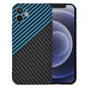 Husa pentru Apple iPhone 12, Techsuit, Carbonite FiberShell, Bleu