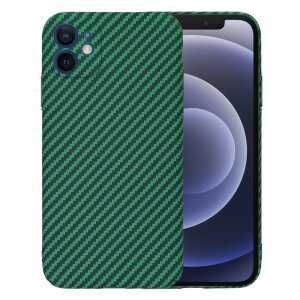 Husa pentru Apple iPhone 12, Techsuit, Carbonite FiberShell, Verde