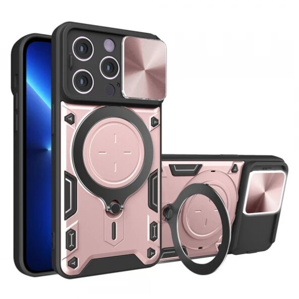 Husa pentru Apple iPhone 13 Pro Max, Techsuit, CamGuard Pro, Roz Aurie