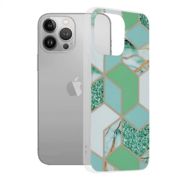 Husa pentru Apple iPhone 13 Pro, Techsuit, Marble, Verde