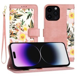 Husa pentru Apple iPhone 14 Pro Max, Techsuit, FlipCraft, Roz