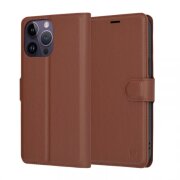 Husa pentru Apple iPhone 14 Pro Max, Techsuit, Leather Folio, Maro
