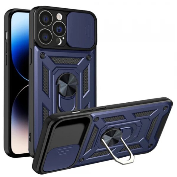 Husa pentru Apple iPhone 14 Pro, Techsuit, CamShield, Albastra