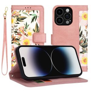 Husa pentru Apple iPhone 14 Pro, Techsuit, FlipCraft, Roz